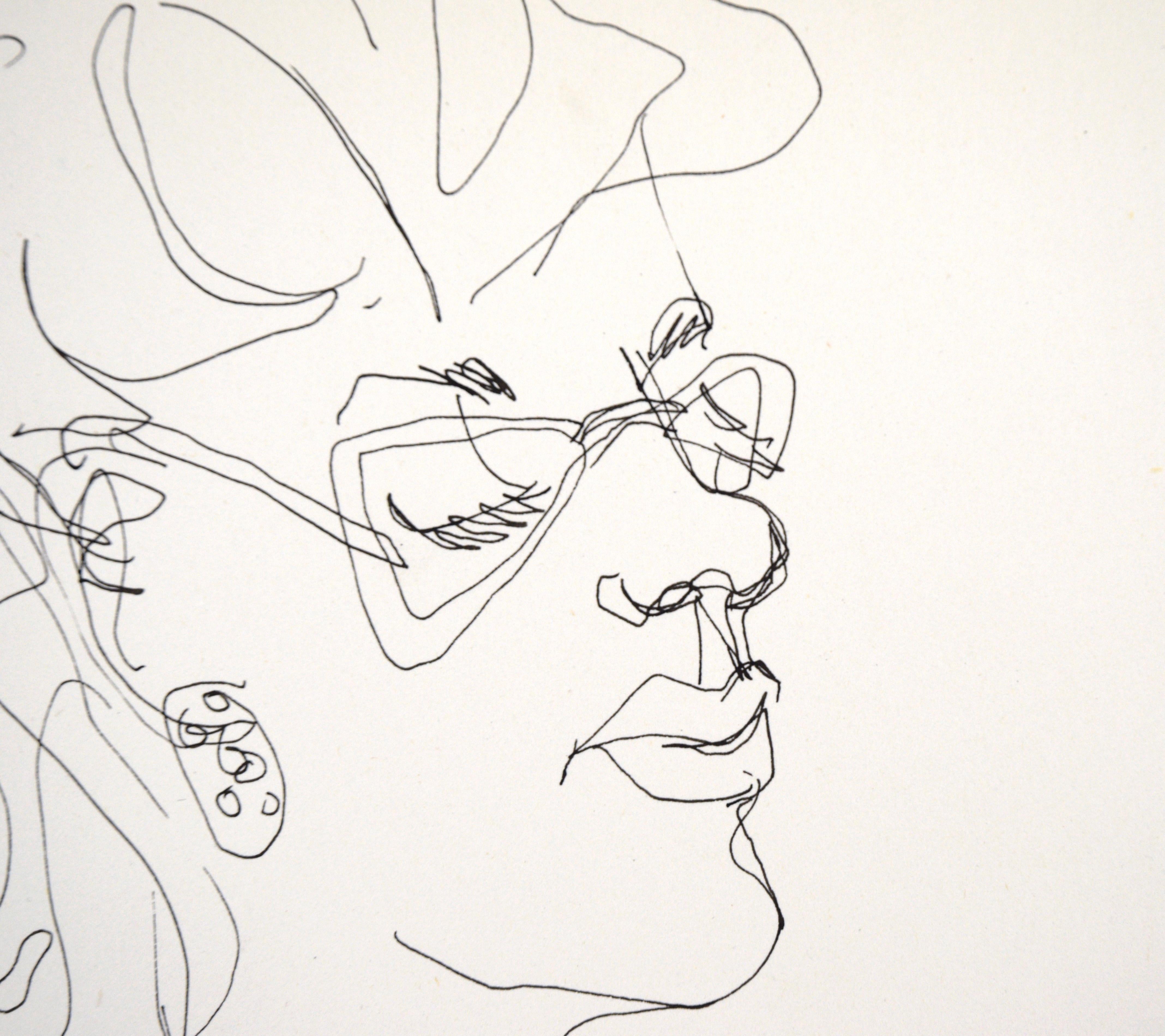 Porträt einer Frau mit Brille - Zeichnung mit Stift auf Papier

Stilisierte Zeichnung des unbekannten Künstlers 