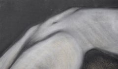 Nude Female Torso in Charcoal on Paper
