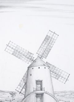 Lanzarote, Portugal - Hyper Realistic Windmill Illustration