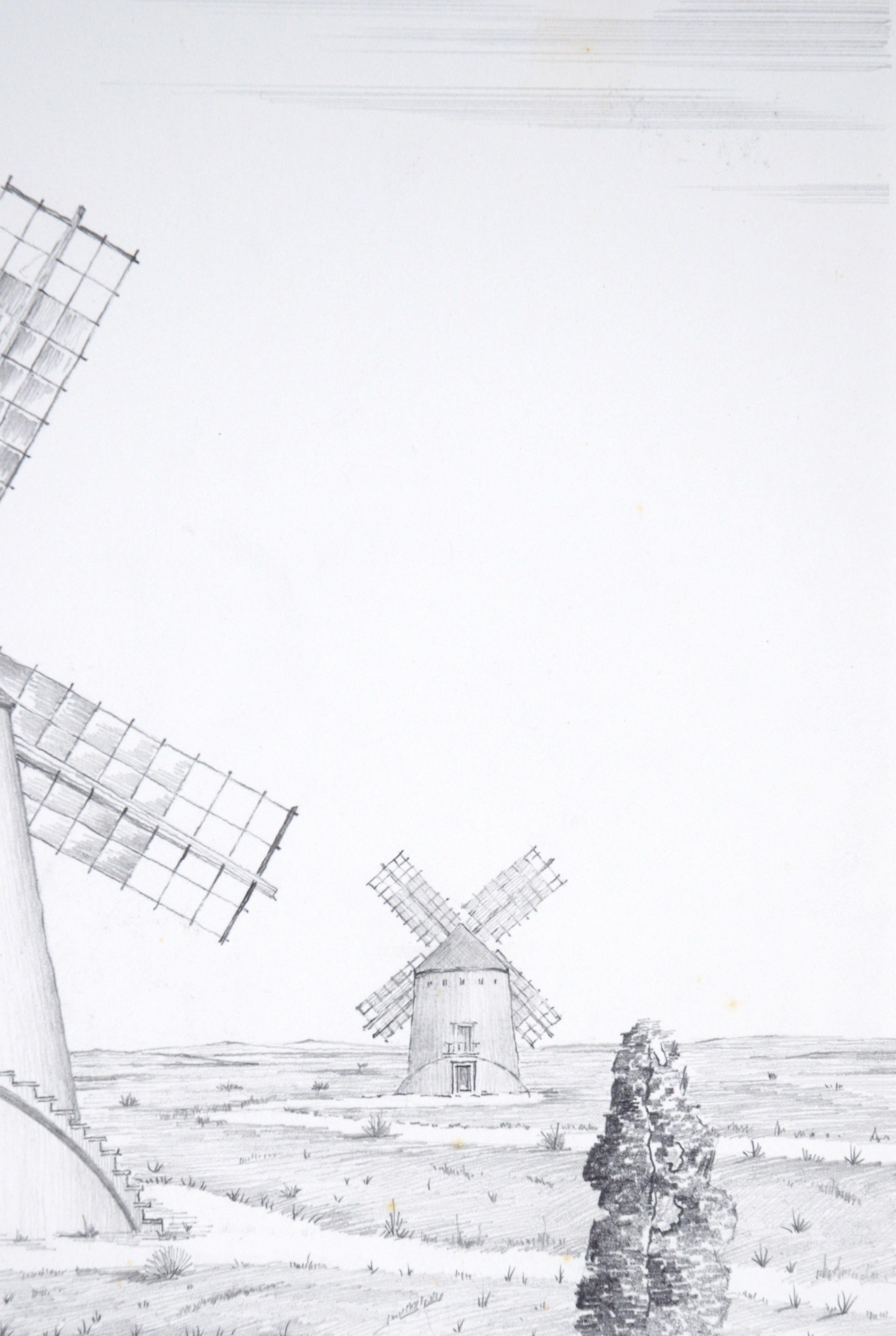 windmill drawing realistic