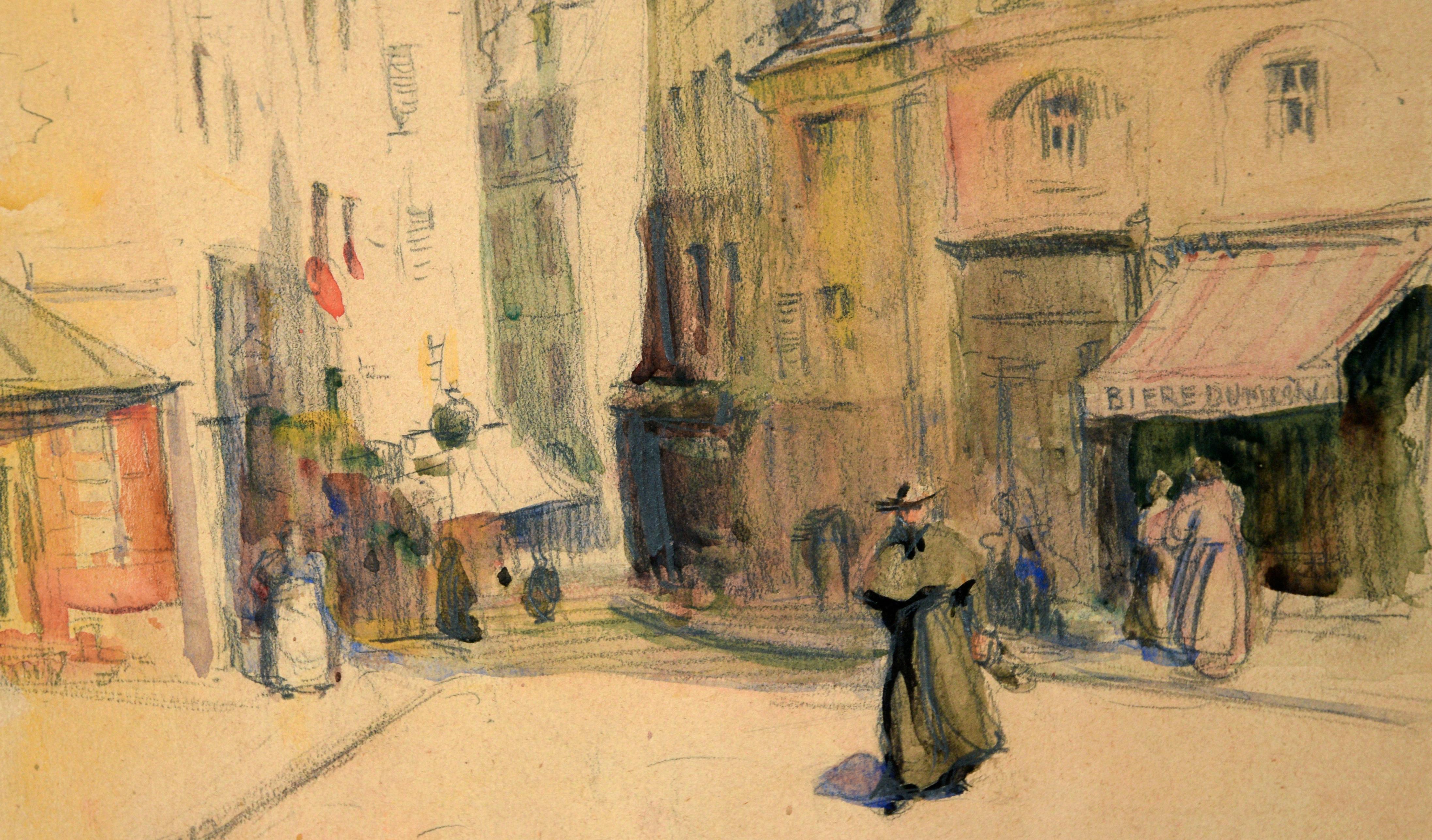 disegno montagna acquerello