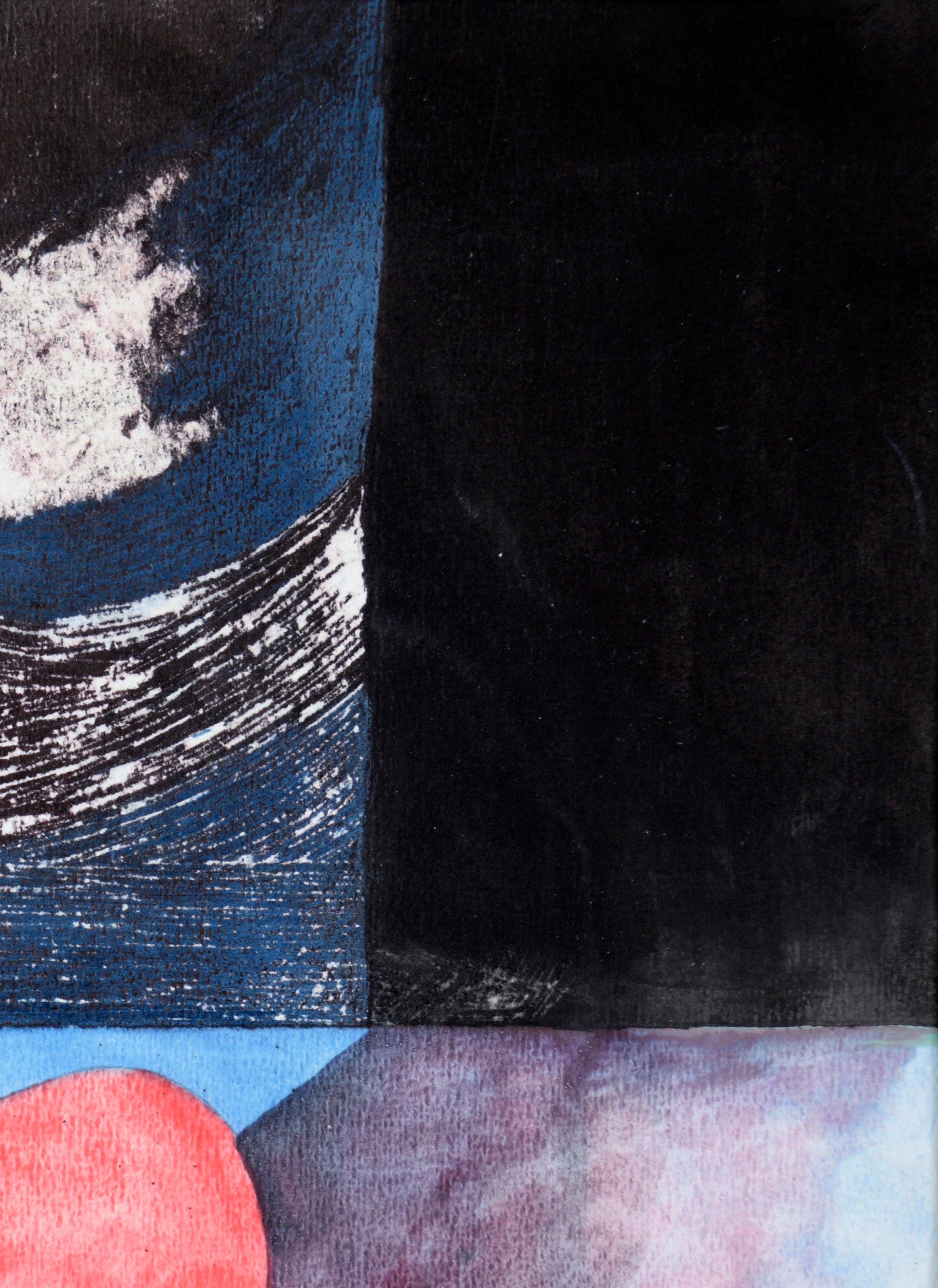 Farbblock-Abstrakte Malerei auf Papier (Kubismus), Art, von Michael William Eggleston