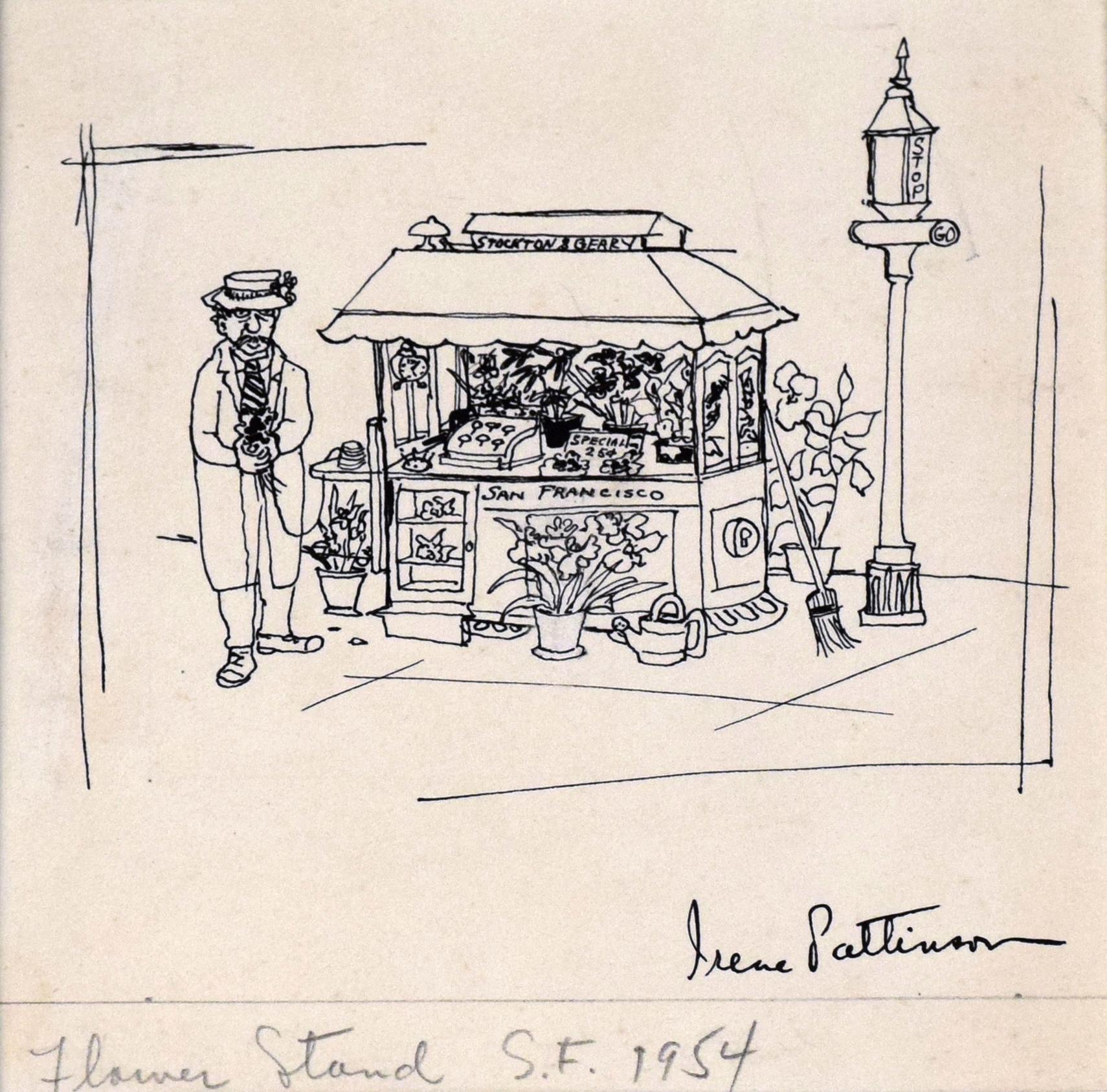 Flower Stand S.F. 1954 - Illustration vintage en vente 2