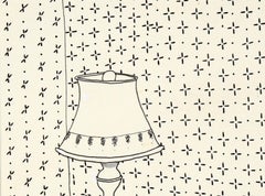 "Magia de las setas" - Ilustración original de arte popular a pluma y tinta sobre papel