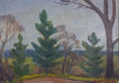 1949 Mid Century Finnish Abstract Impressionist Landscape