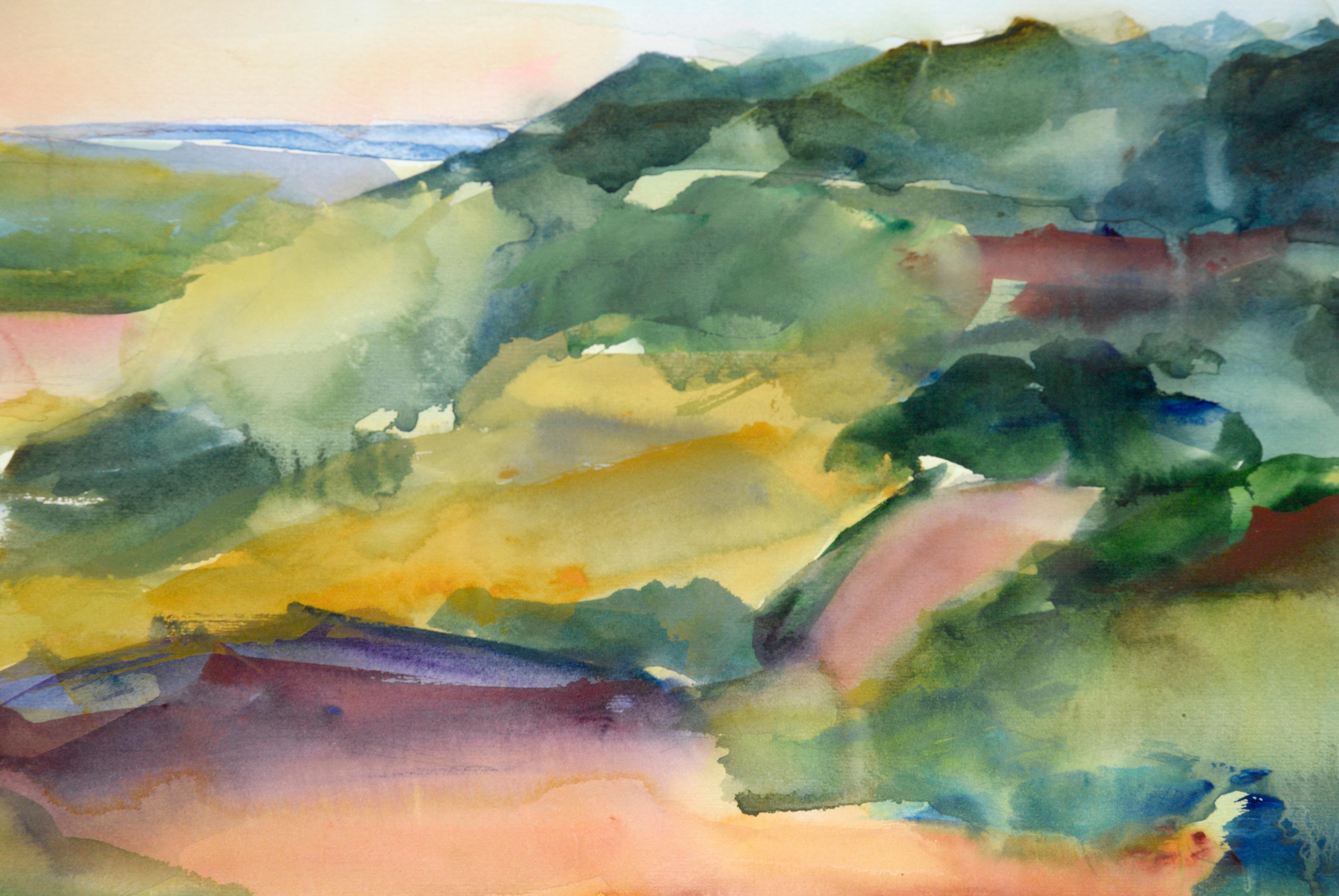 „Cape Cod Sonnenuntergang“ – Aquarell auf Papier (Amerikanischer Impressionismus), Art, von Robert Morgan