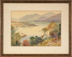 "Lock Ness" Lake Watercolor Landscape on Paper