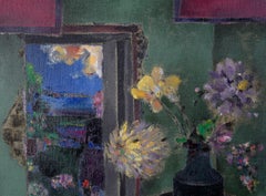 Jarrón al atardecer - Bodegón expresionista Pintura al óleo original de Wright