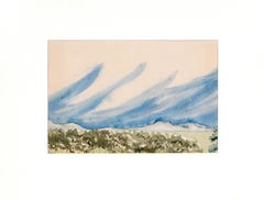 Vintage "Big Sky Country" - Landscape Original in Watercolor on Paper