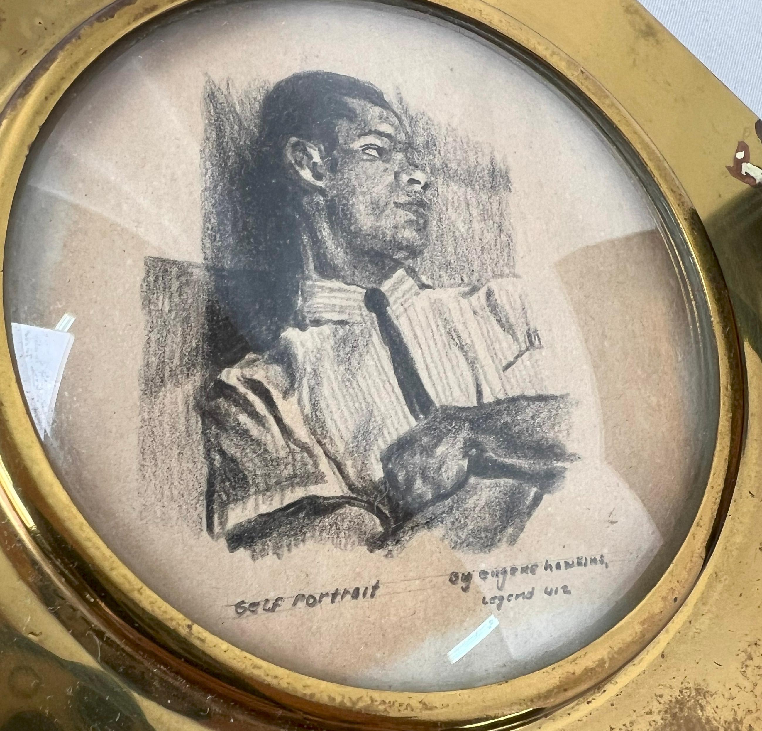 Portrait personnel du dessin original sur papier du milieu du siècle dernier  en vente 1