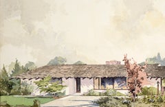 California Ranch Original Watercolor Landscape