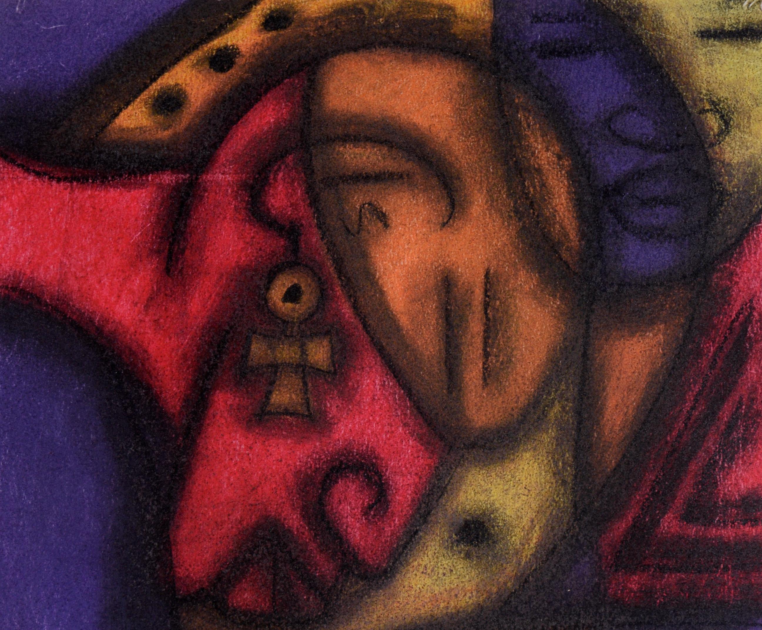 Abstracted Sleeping Figurative in Pastel on Paper For Sale 1