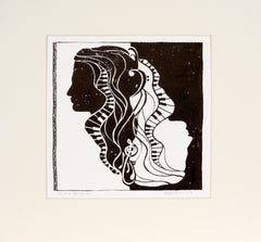 „It Flows Through Her“ – Original Tinte auf Papier 