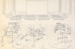 Paul Simon's Live Concert Setup - Technical Drawing in Pen on Heavy Cardstock