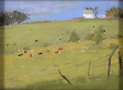 "Natalie's" - Plein Aire Pastoral Landscape in Pastel on Sandpaper