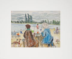 A Day At The Lake - Original Watercolor on Paper