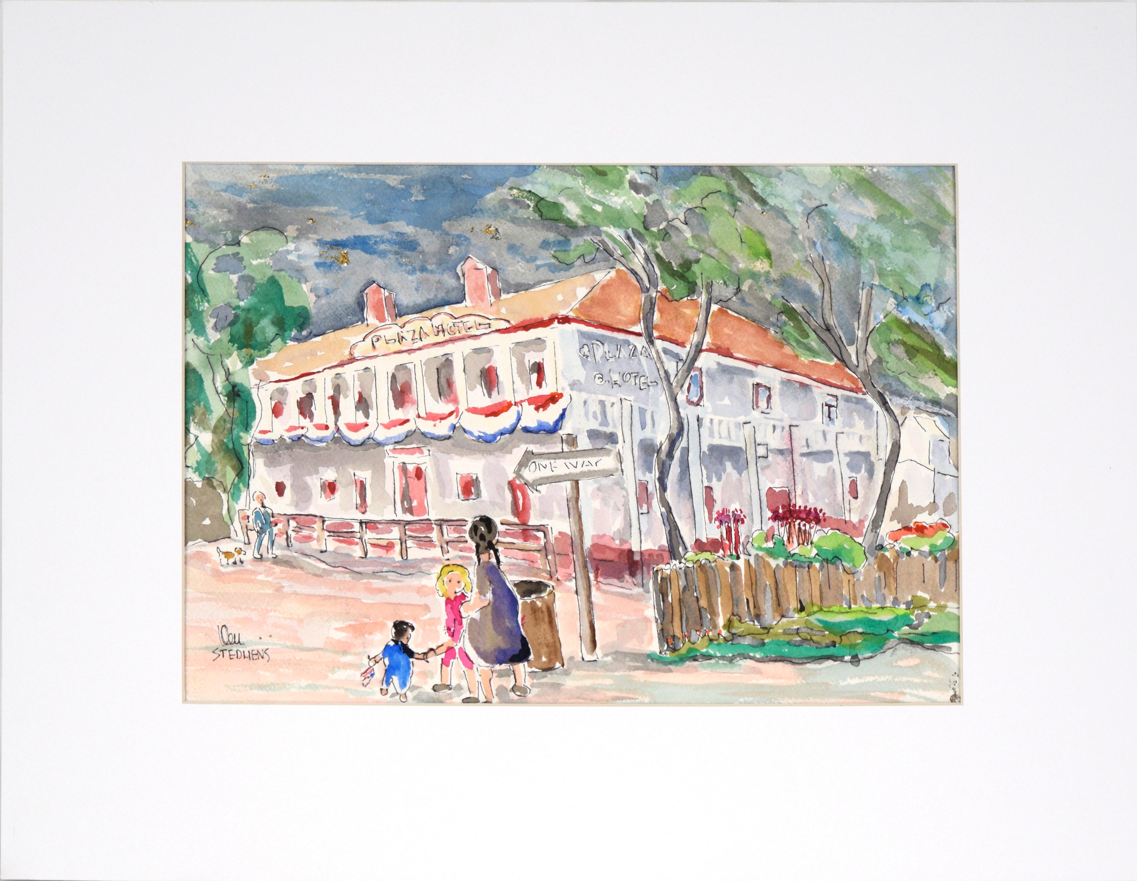 Plaza Hotel - Original Aquarell auf Papier