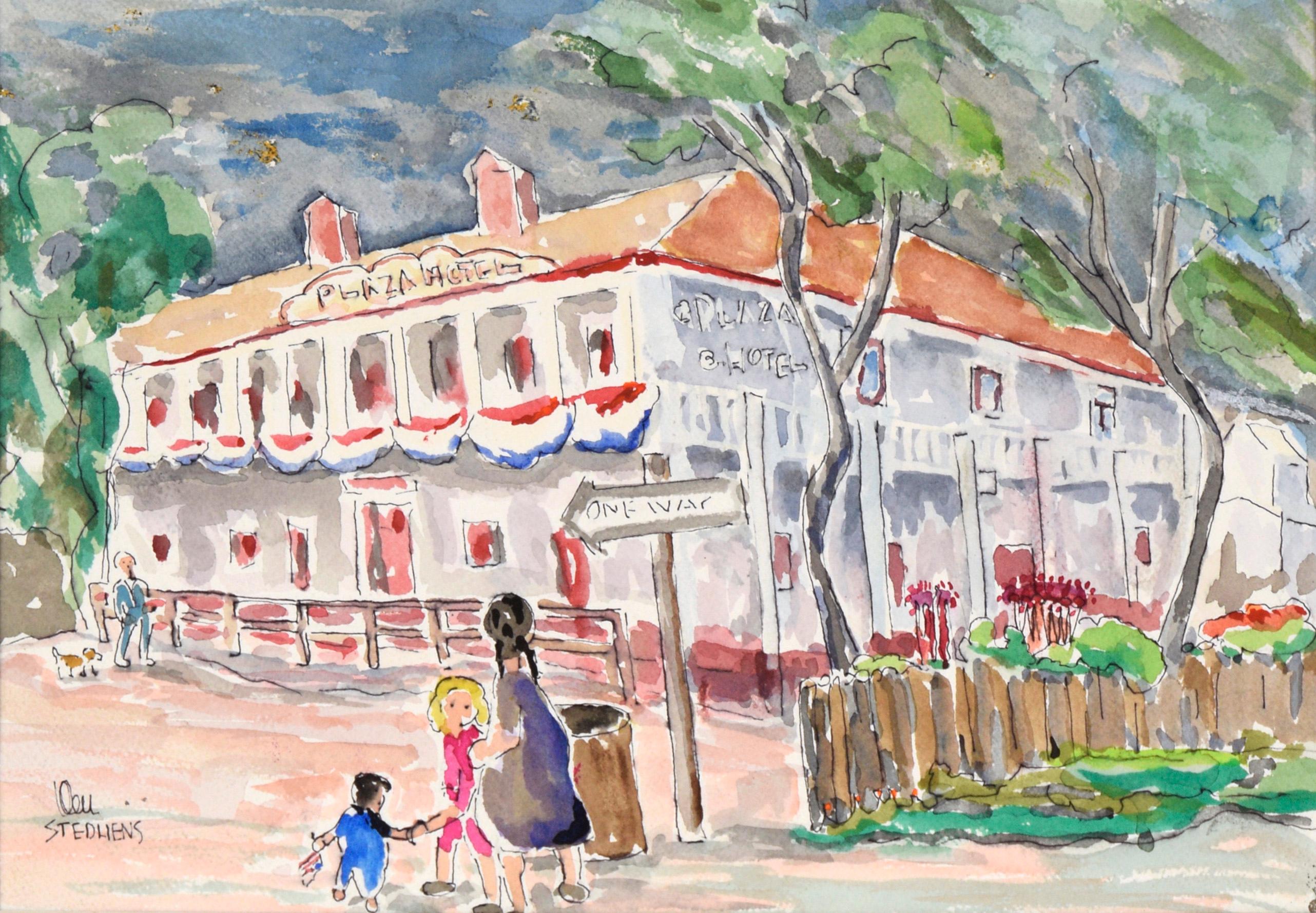 Plaza Hotel - Original Watercolor on Paper - Art by Ken L. Stephens