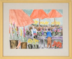 Flower Market - Original Watercolor on Paper