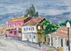 Shops in a Small Town - Original Watercolor on Paper