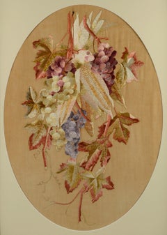 Natura morta di frutta ricamata