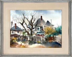 "Showers Today" San Francisco's Chinatown on an Overcast Day Original Watercolor