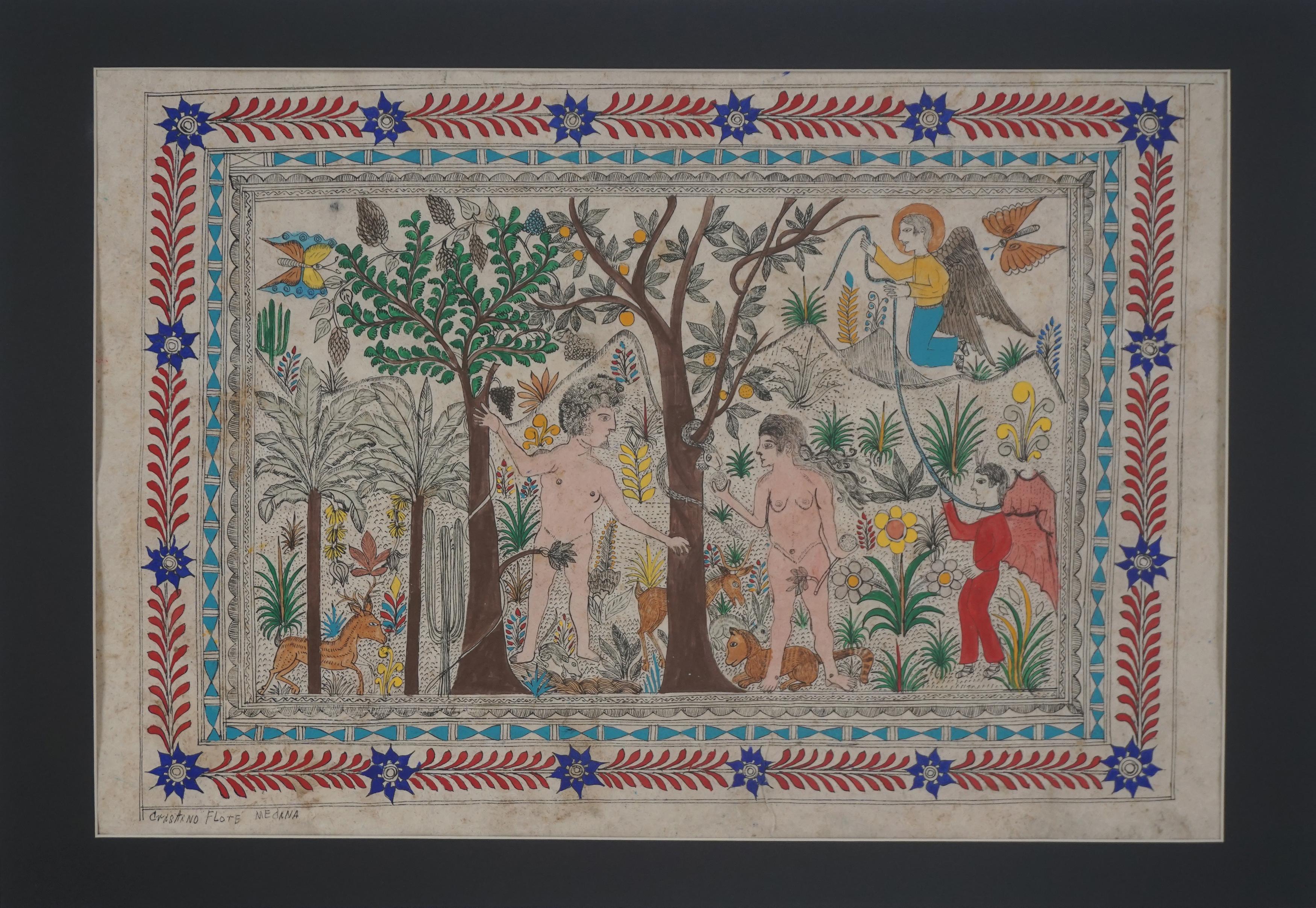 Illustration du jardin d'Edend- Amate Bark dessiné à l'encre