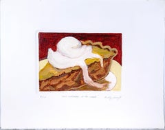 "500 Calories al mode" The Perfect Meal - Menu - Dessert - Collograph Watercolor