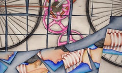 "La Birula de Nenuca" The Bicycle of Nenuca - Original Watercolor Painting