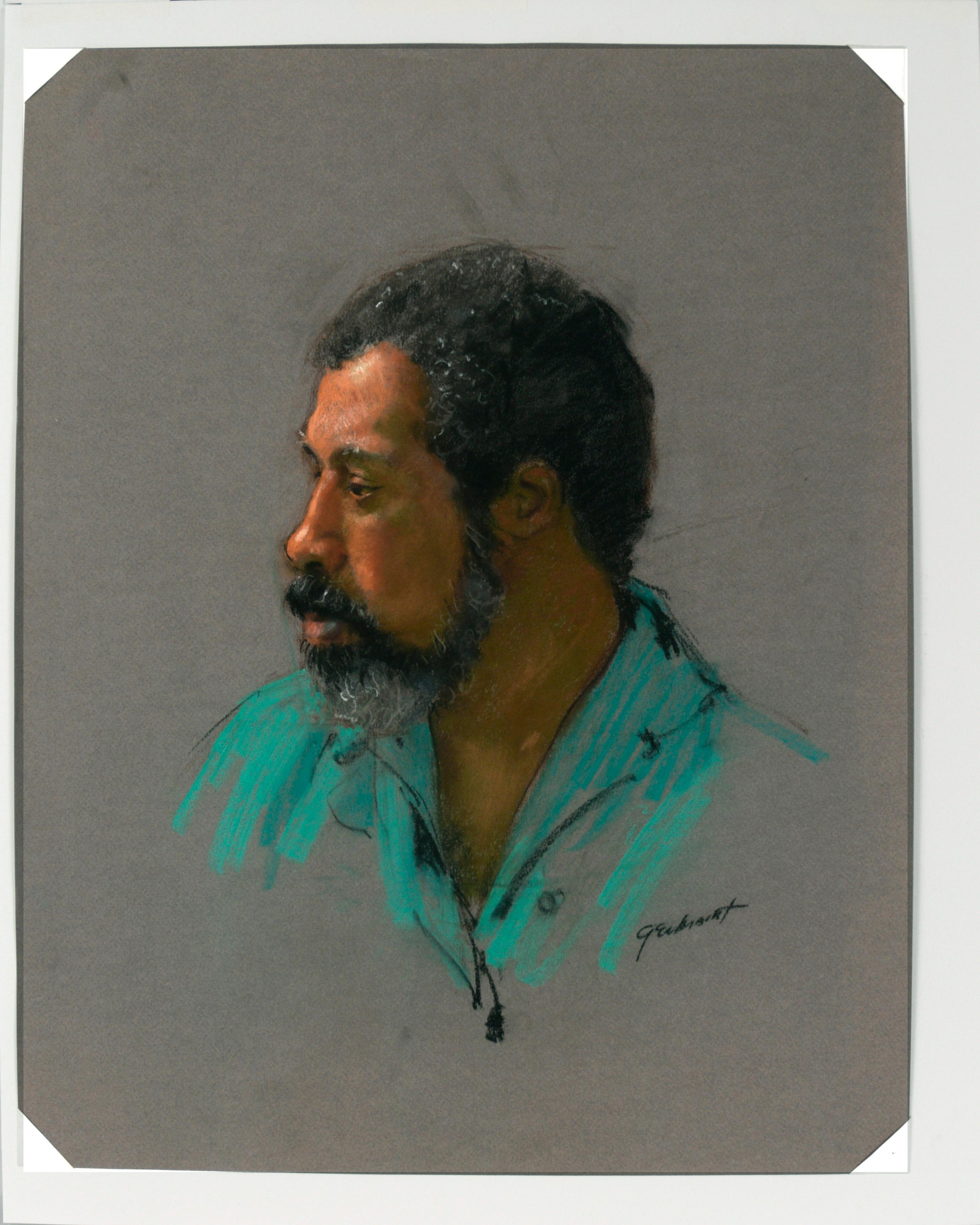 Retrato del artista Ricardo de Silva al pastel en venta 3