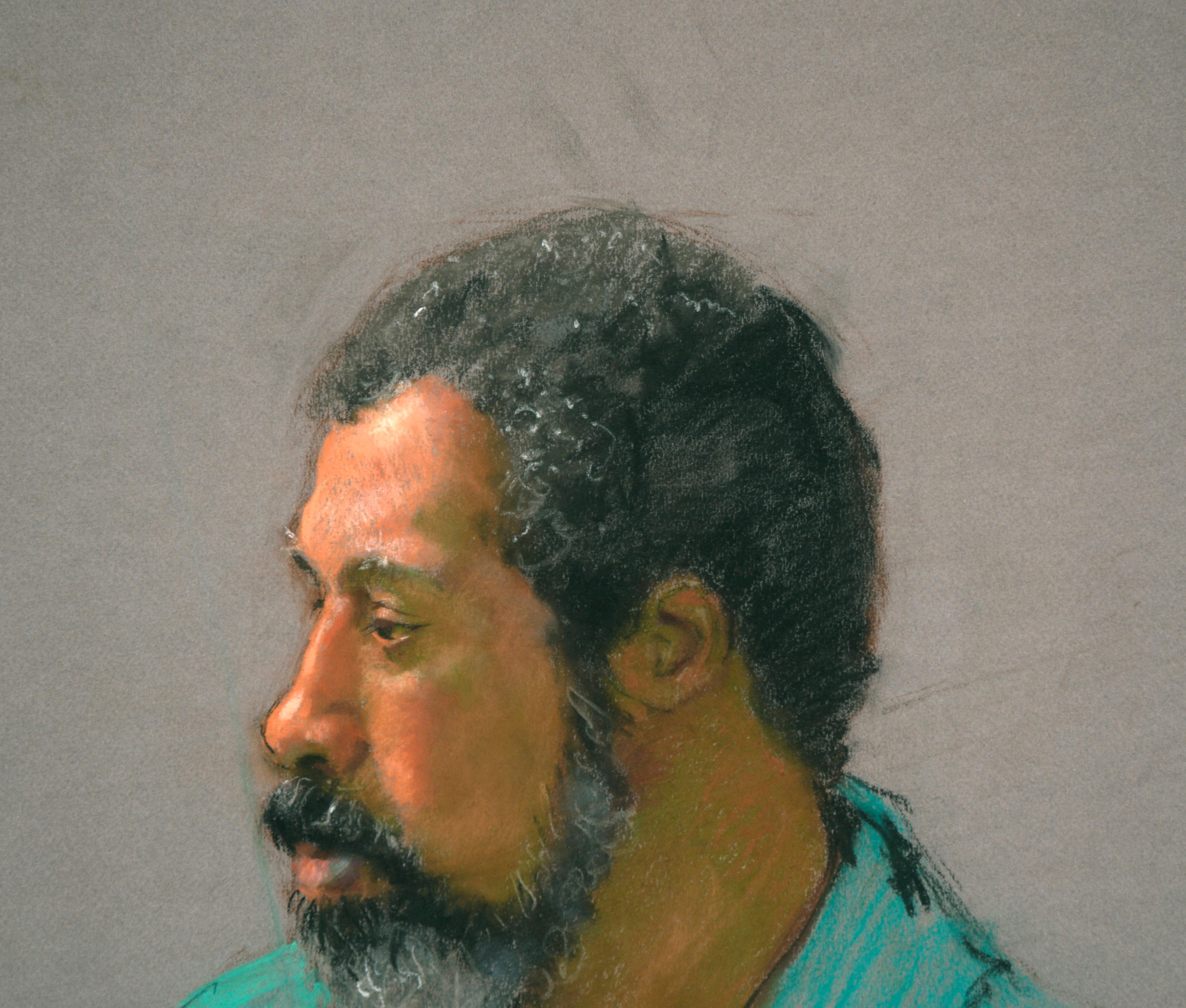 Retrato del artista Ricardo de Silva al pastel - Art de Unknown