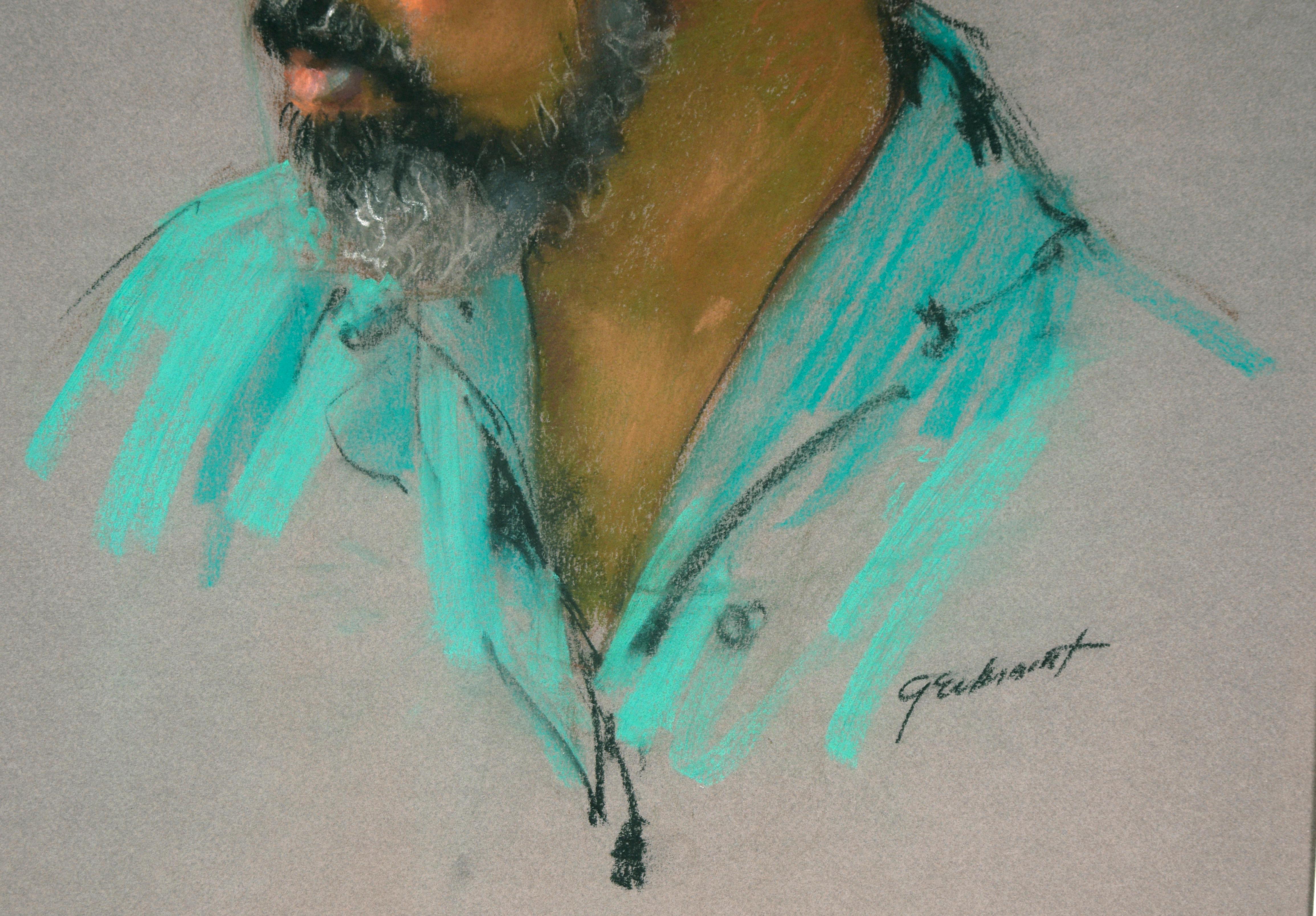 Retrato del artista Ricardo de Silva al pastel en venta 2