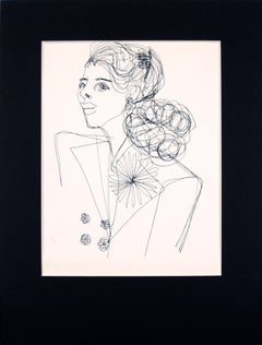 Life Drawing - Portrait of a Woman with a Flower