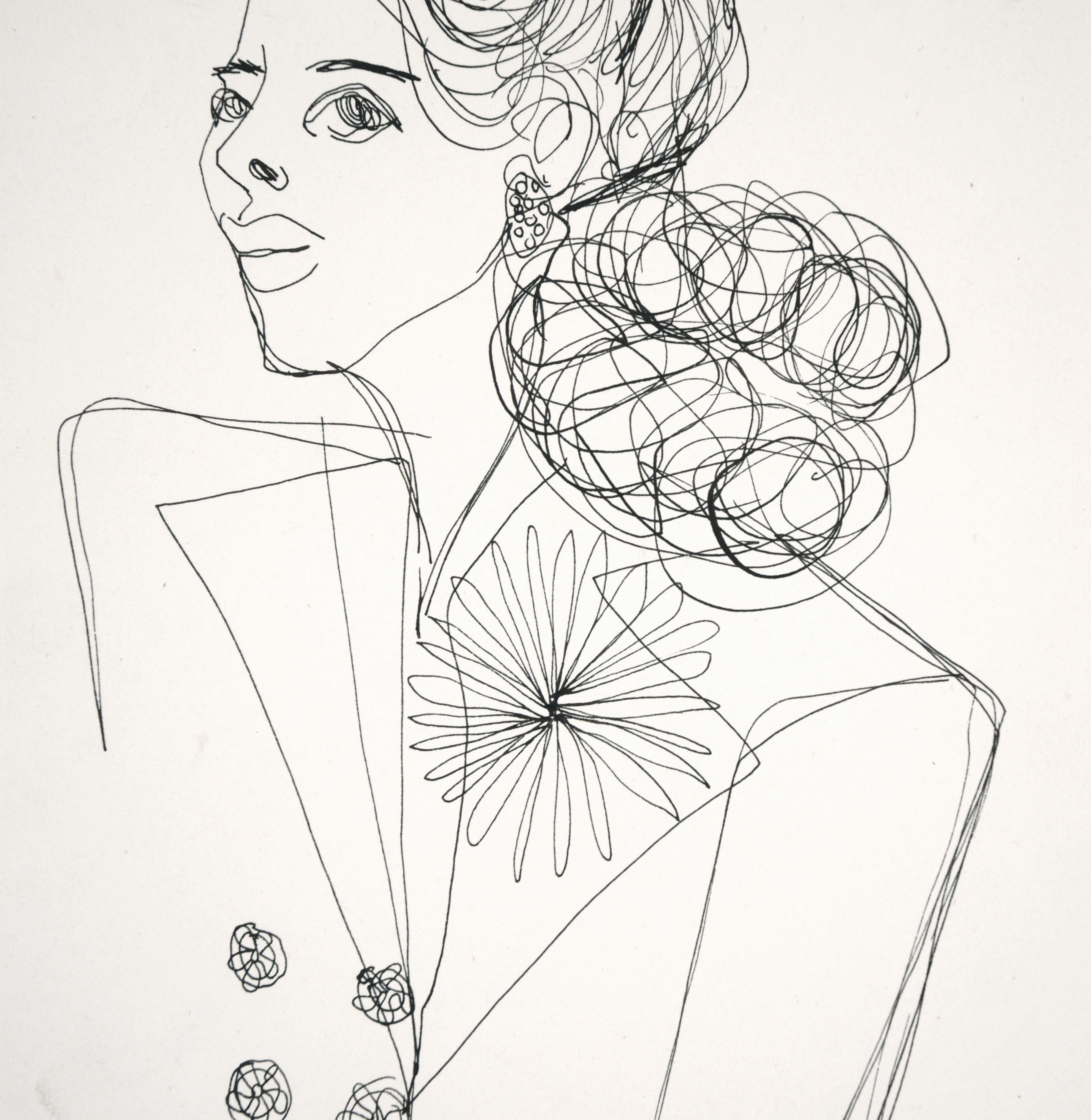Life Drawing - Porträt einer Frau mit einer Blume

Stilisierte Porträtzeichnung des unbekannten Künstlers 