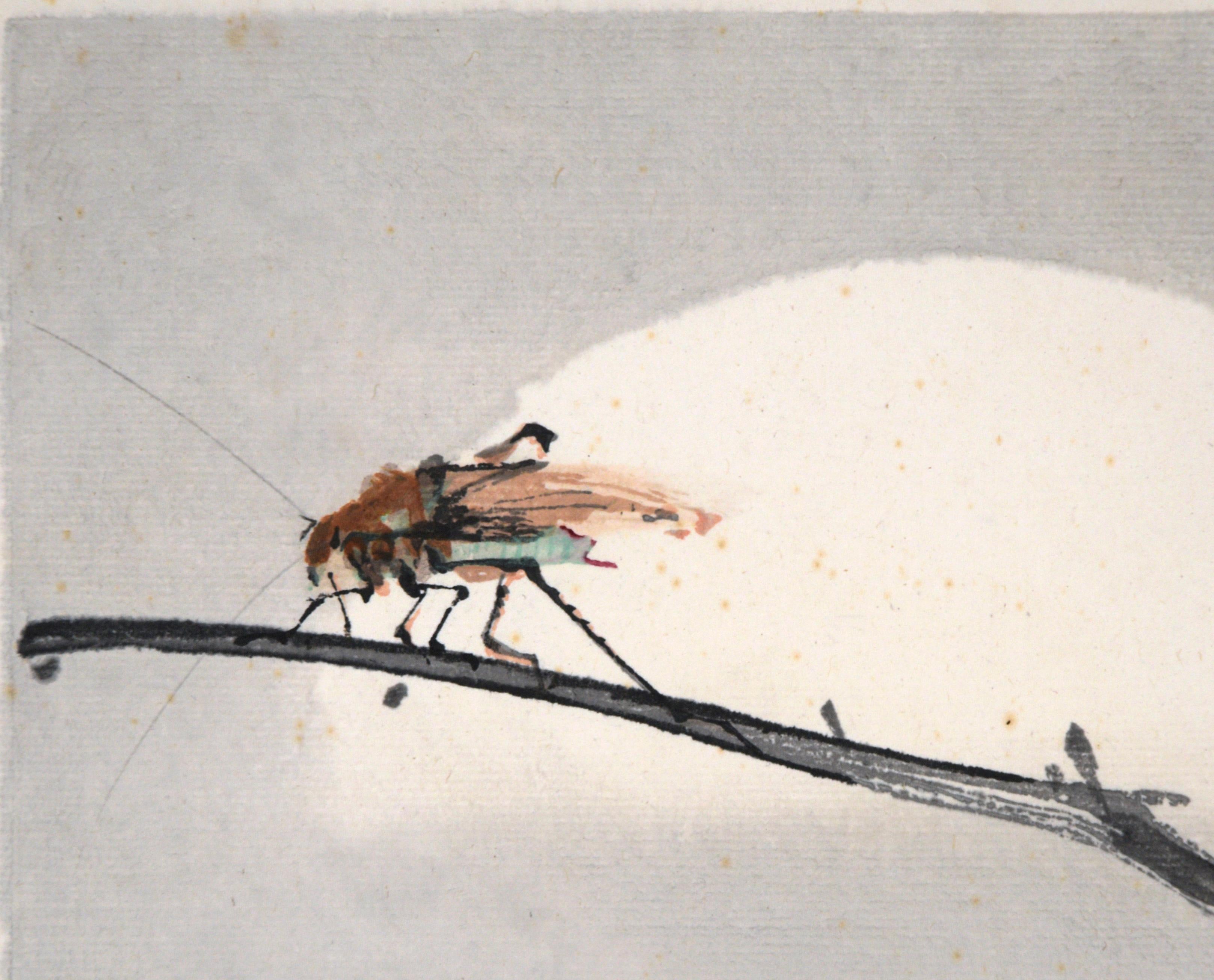 Grillo sul Branch - Pittura di uccelli e fiori della Scuola Lingnan di seconda generazione

Dipinto di un grillo su un ramo di Zhao Shao'ang 趙少昂 (cinese, nato nel 1905 e morto nel 1998) Questo pezzo si basa sulla tradizione dei dipinti cinesi di