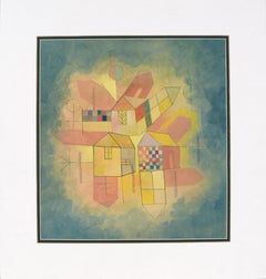 Casa giratoria - Obra abstracta geométrica al gouache (after) Paul Klee