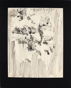 Organic Shapes and Lines - Original Expressionistic Ink Drawing, Signed