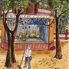 1940s San Francisco Bay Area Figurative - Original Gouache Painting, Signed