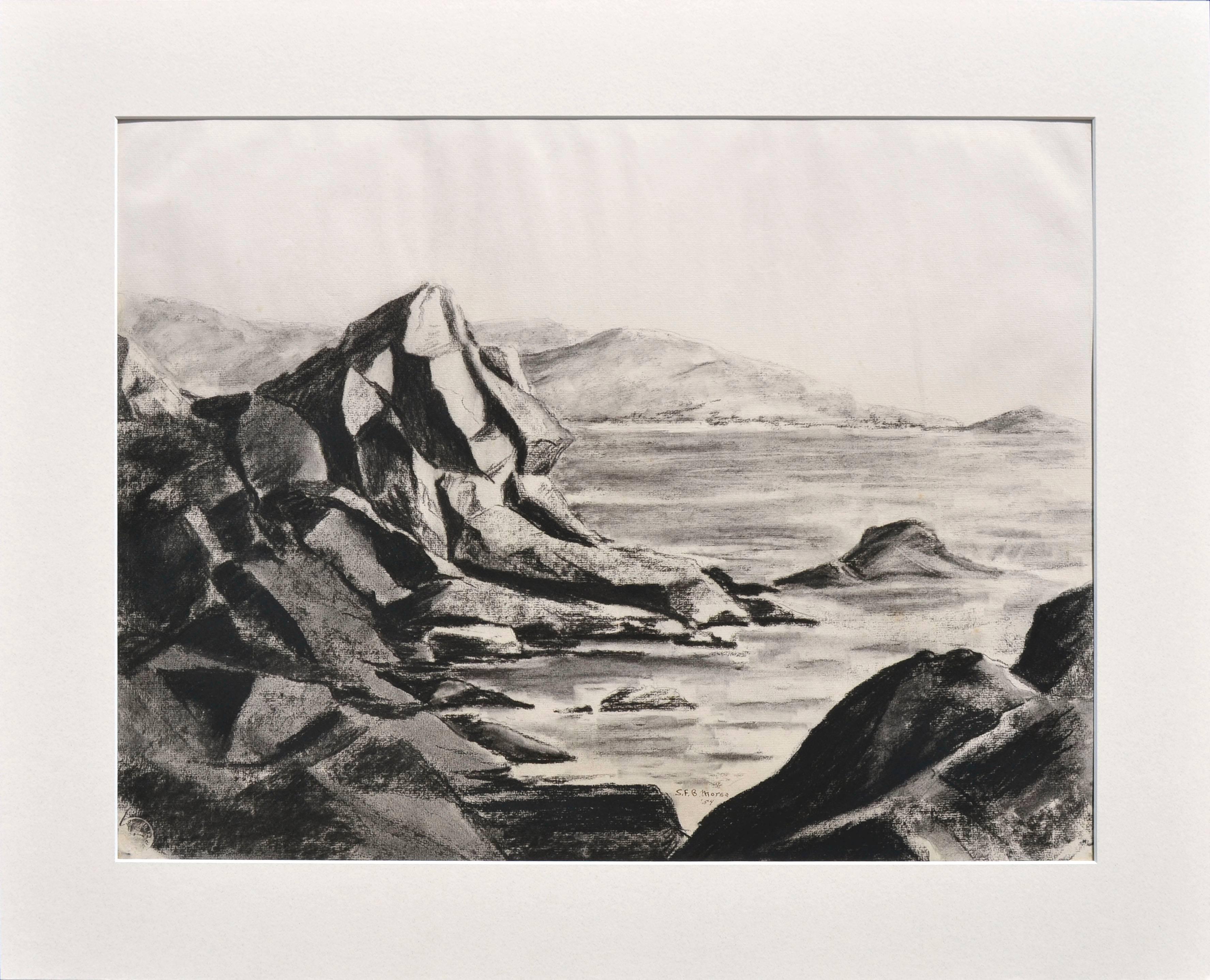 Samuel Finley Brown Morse Landscape Art - Carmel Coast and Big Sur