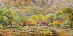 Ogden, Utah in Spring - Mid Century Mountain Landscape