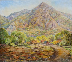 Ogden, Utah in Spring - Mid Century Mountain Landscape