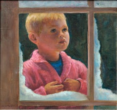 « I See a Robin » (Je vois un Robin) - Portrait d'un garçon en hiver