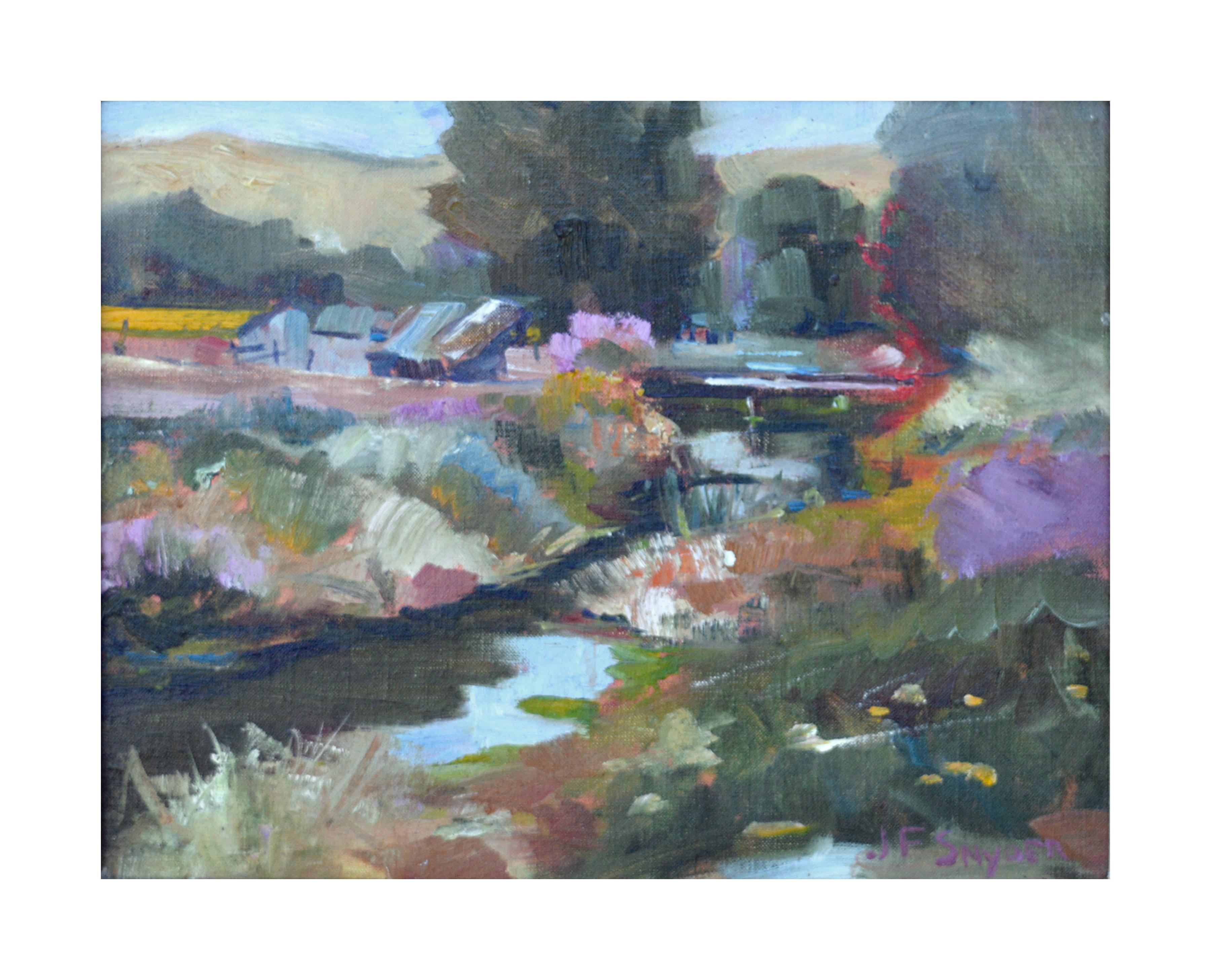 Monterey Bay Creek Landscape - Painting by J. F. Synder