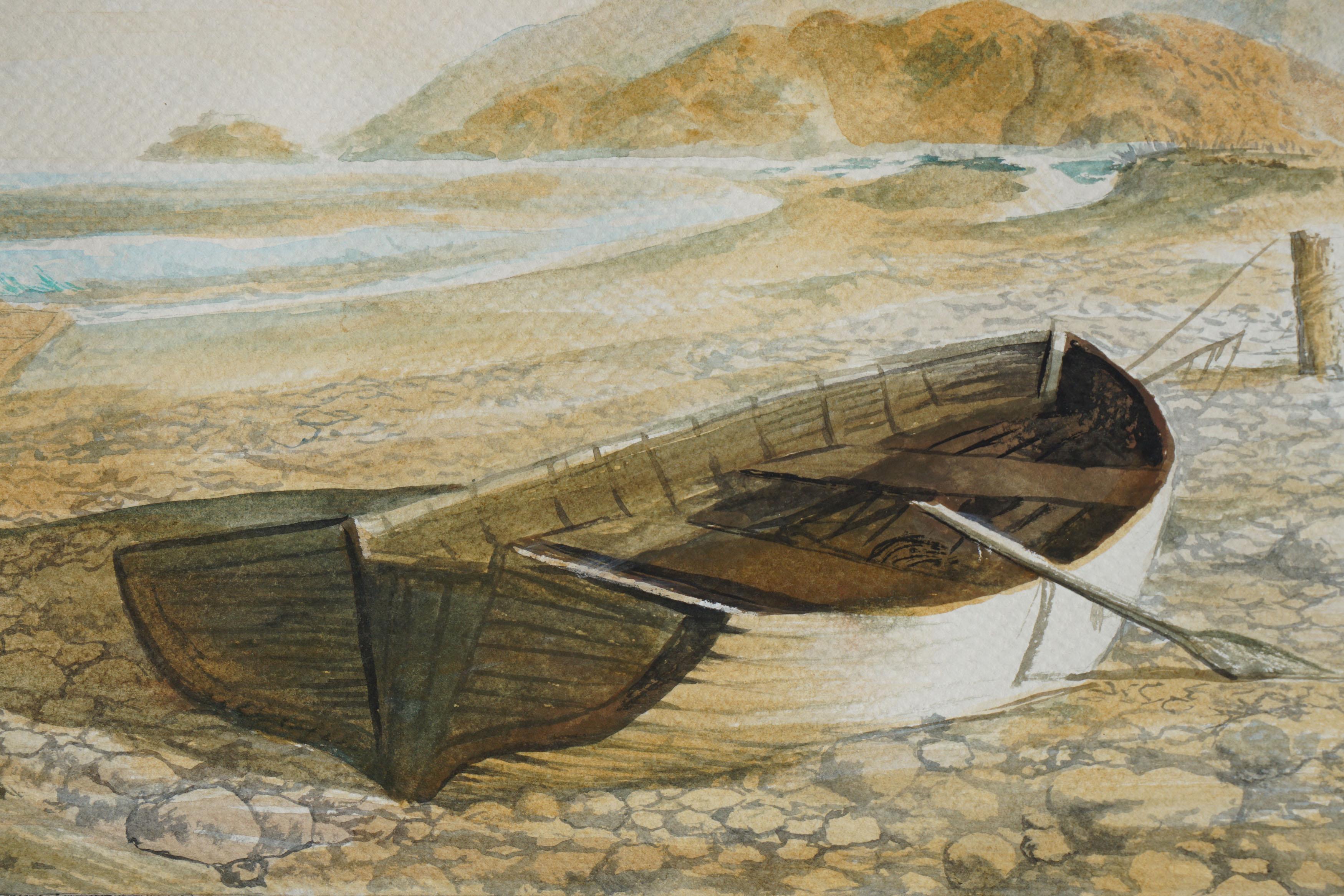 Low Tide Landscape - Painting by John E. Mason