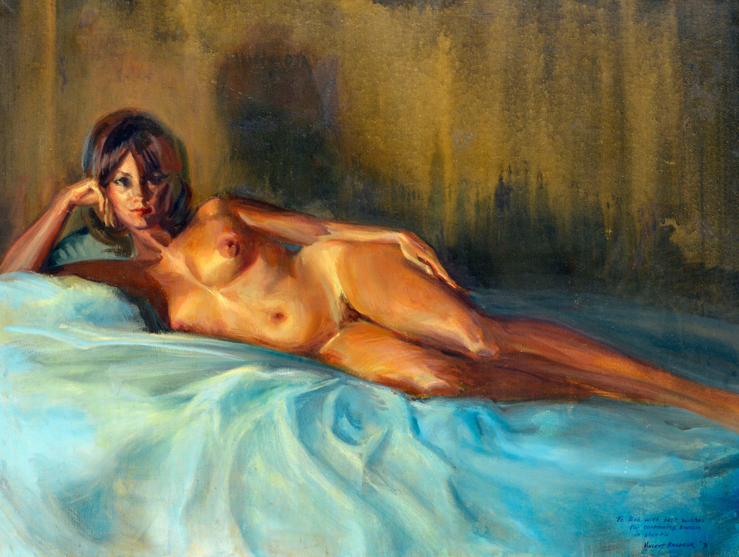 Reclining Nude Figure - Painting by Vincent Brodeur