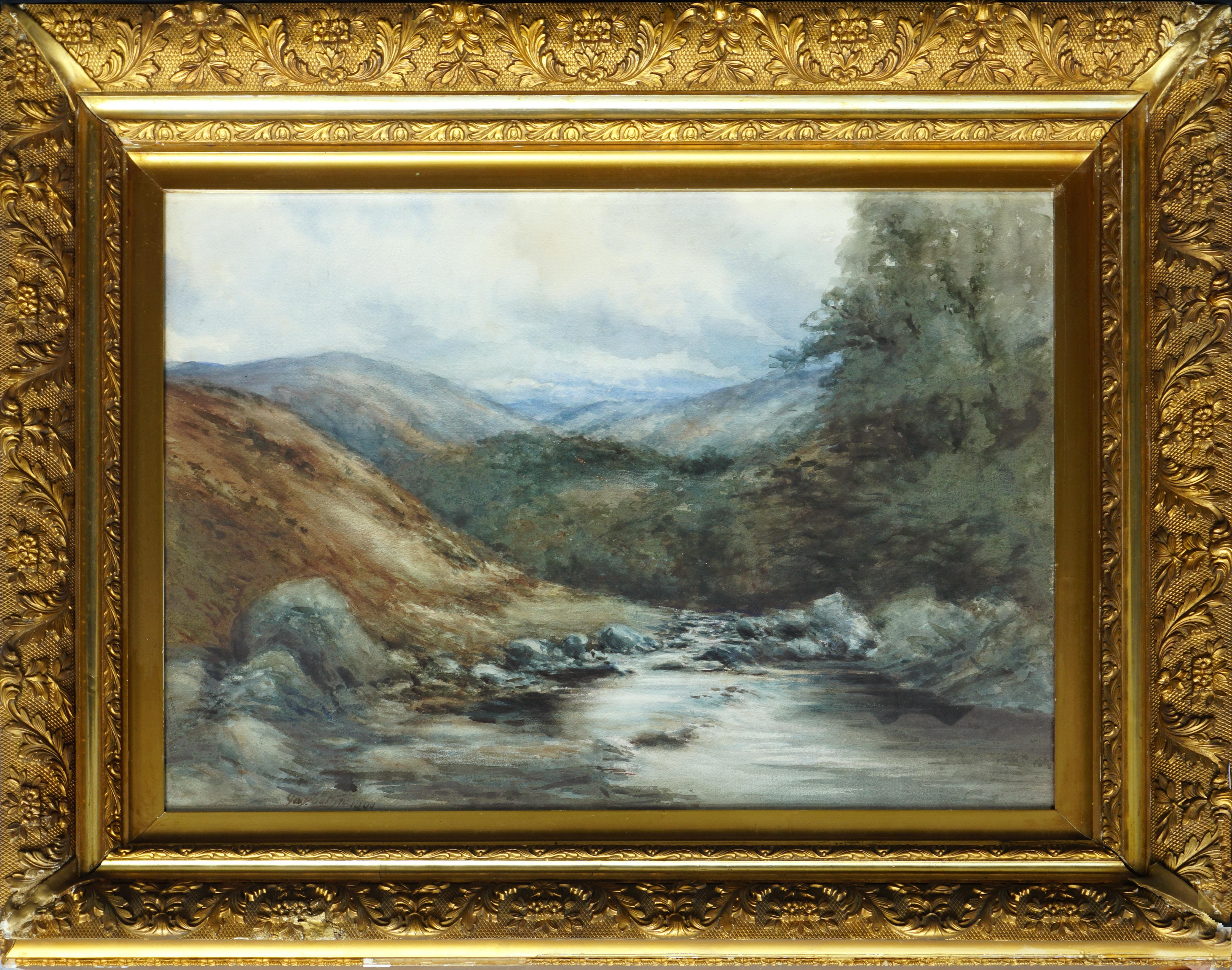 George S. Cathro Landscape Art - The River Dee, Balmoral, Scotland - Early 20th Century Landscape