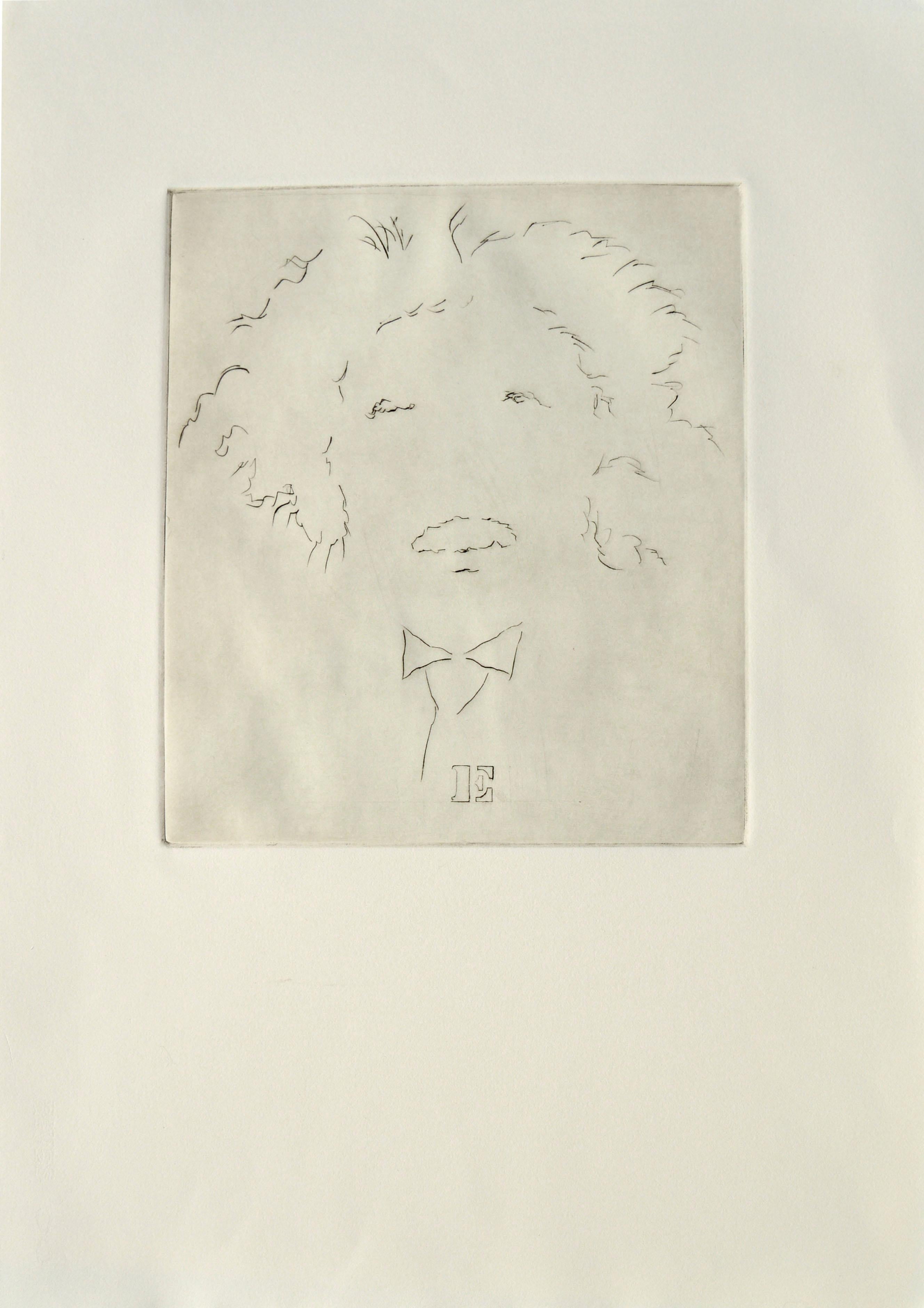 "E" Albert Einstein Portrait #10