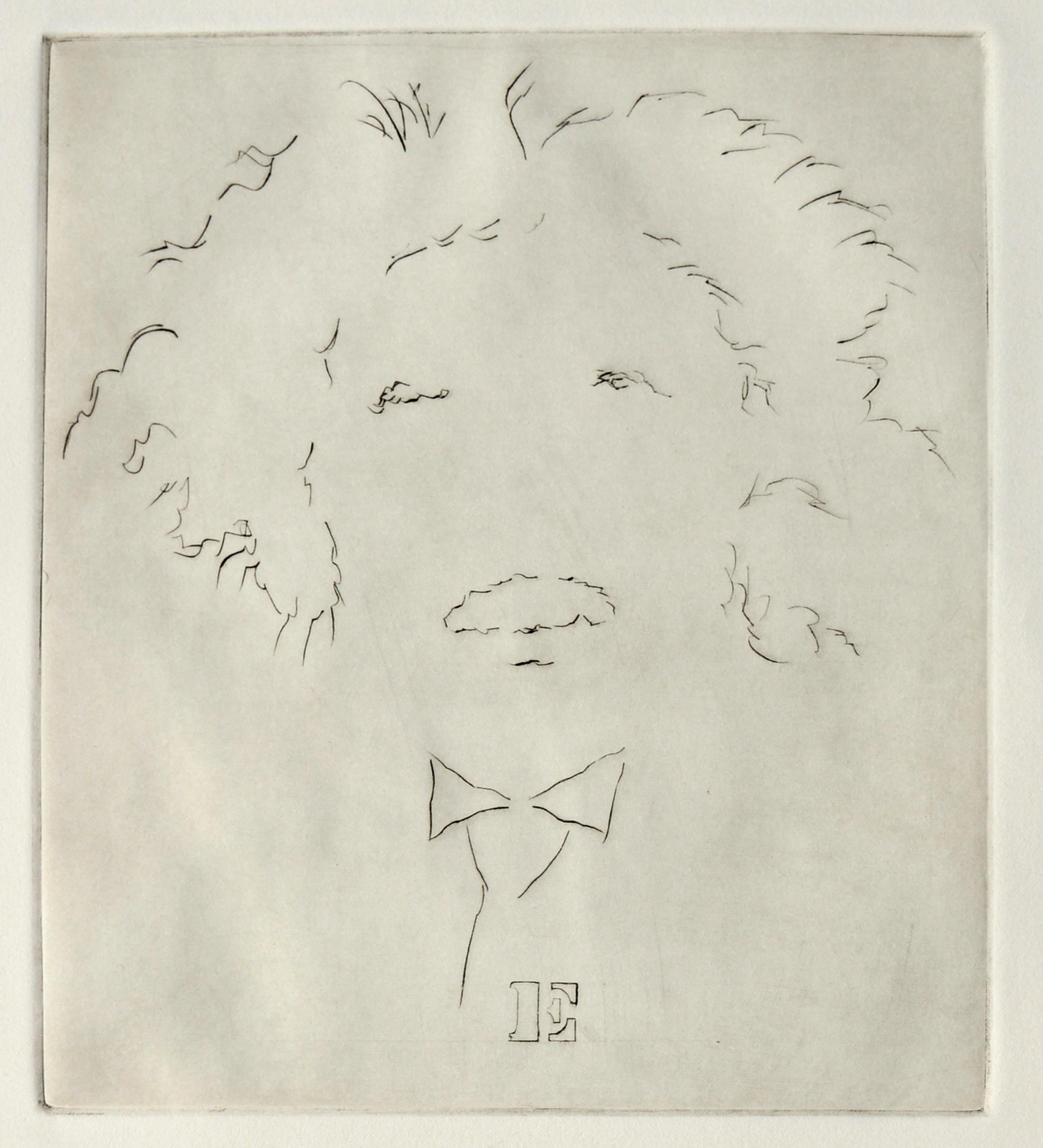 Portrait Albert Einstein n° 10 « E » - Print de Lilya Vorobey