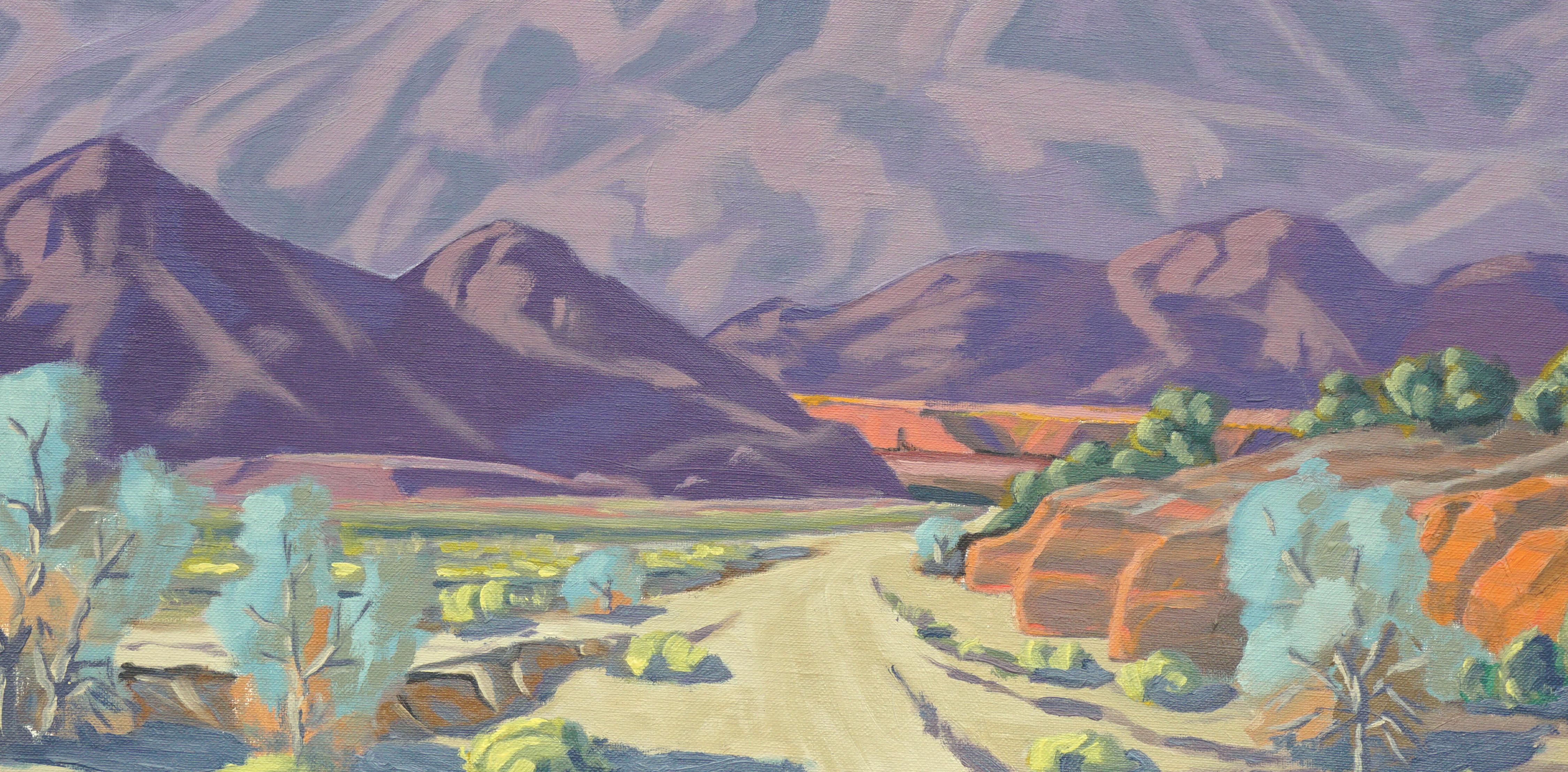 Desert Dry Lake Landscape - Painting by George W. Courtney