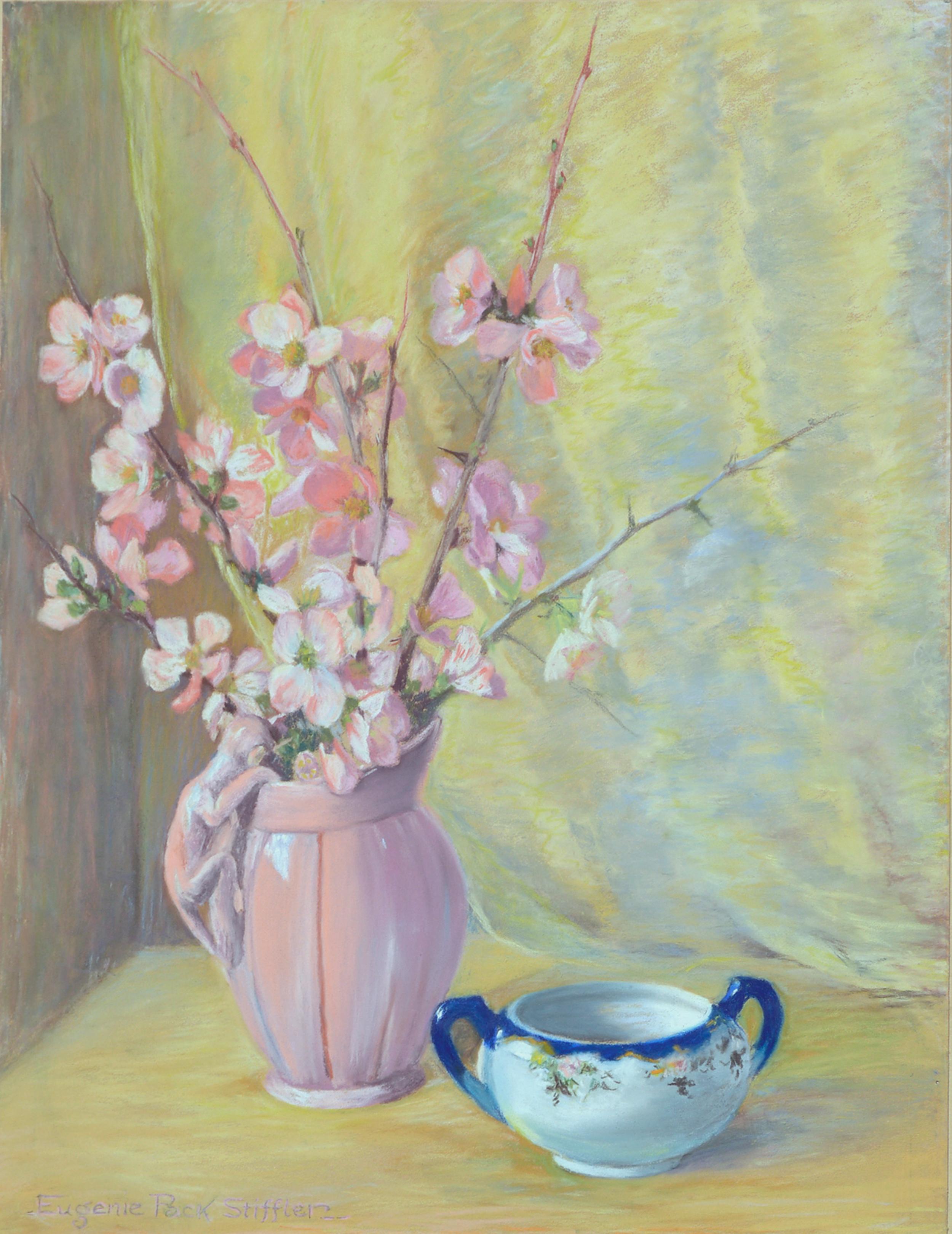 Eugenie Pack Stiffler Interior Painting – Blumenstillleben aus den 1940er Jahren  Ein A Breath of Spring 